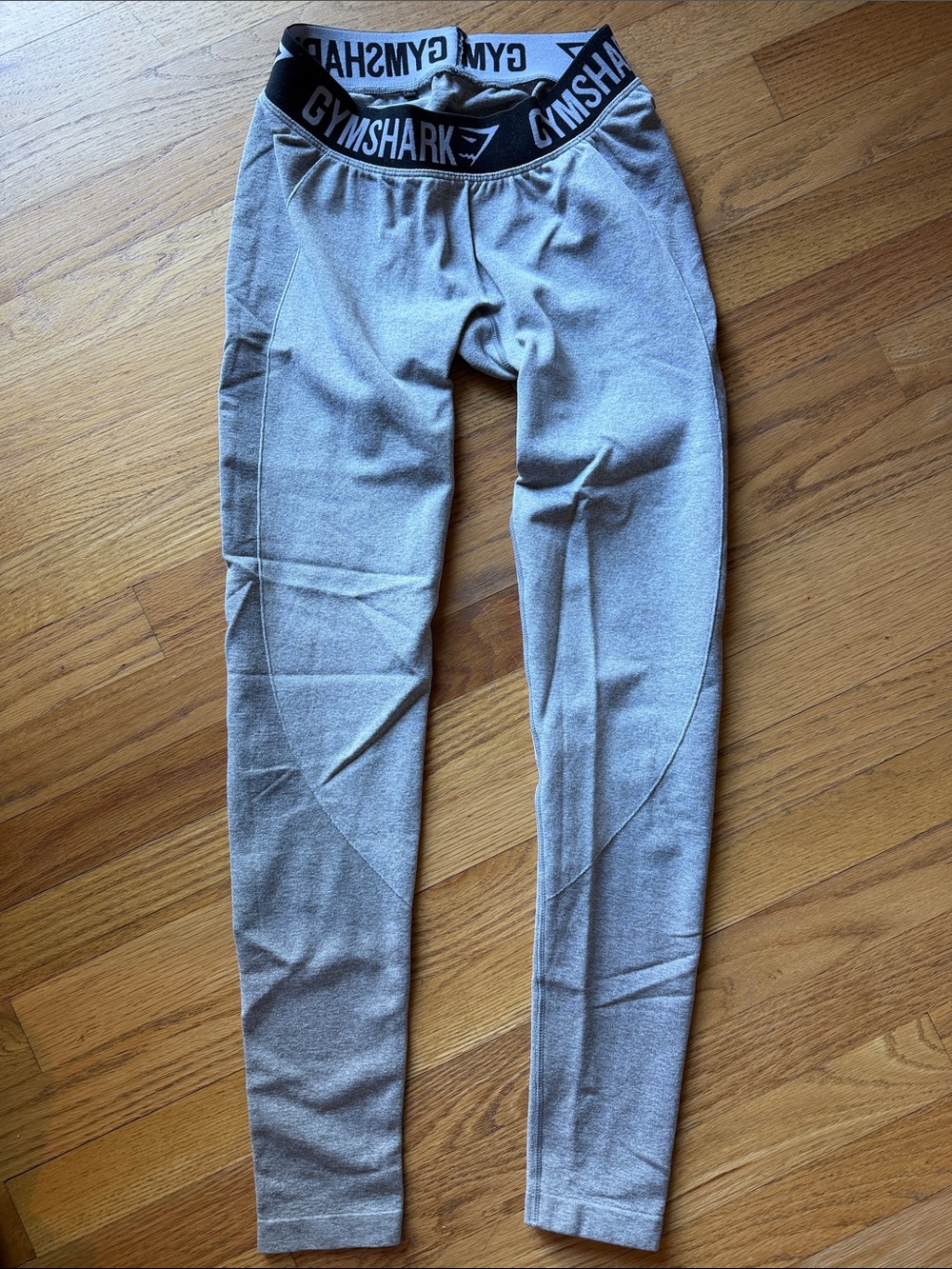 Gymshark Light Gray High-Waist Seam Detail Leggings